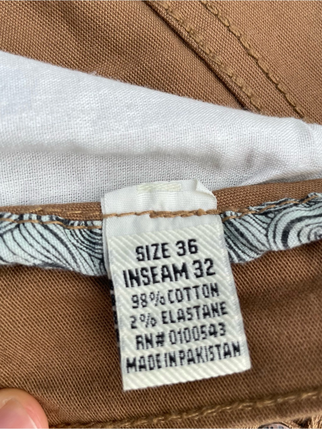 Fwrd Denim Men’s Brown Pants Size 36 Straight Leg Cotton Casual Jeans — image 7 of 8
